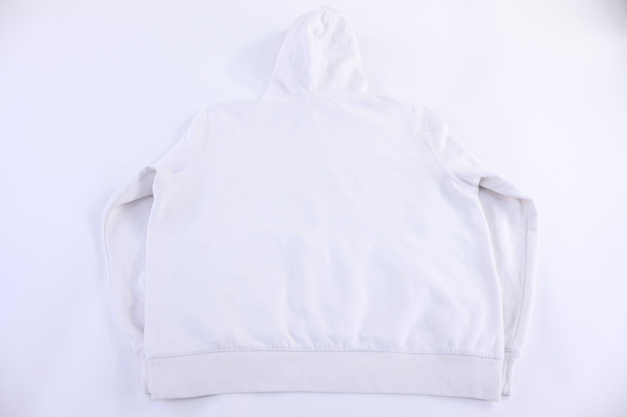 Nike Embroidered Logo White Pullover Hoodie - Sweatshirt - Thrifted Threads