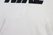 Nike Embroidered Logo White Pullover Hoodie - Sweatshirt - Thrifted Threads