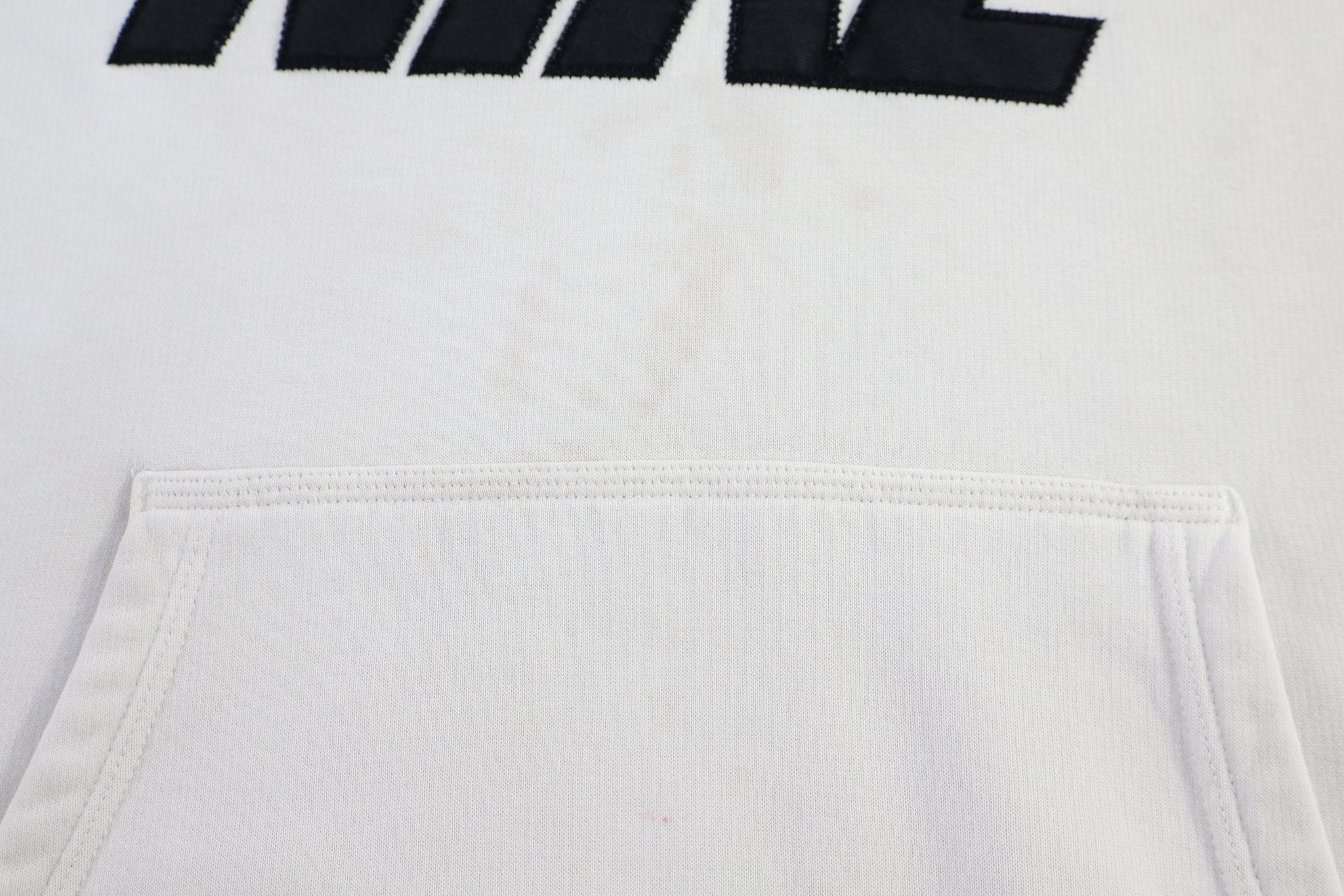 Nike Embroidered Logo White Pullover Hoodie - Sweatshirt - Thrifted Threads