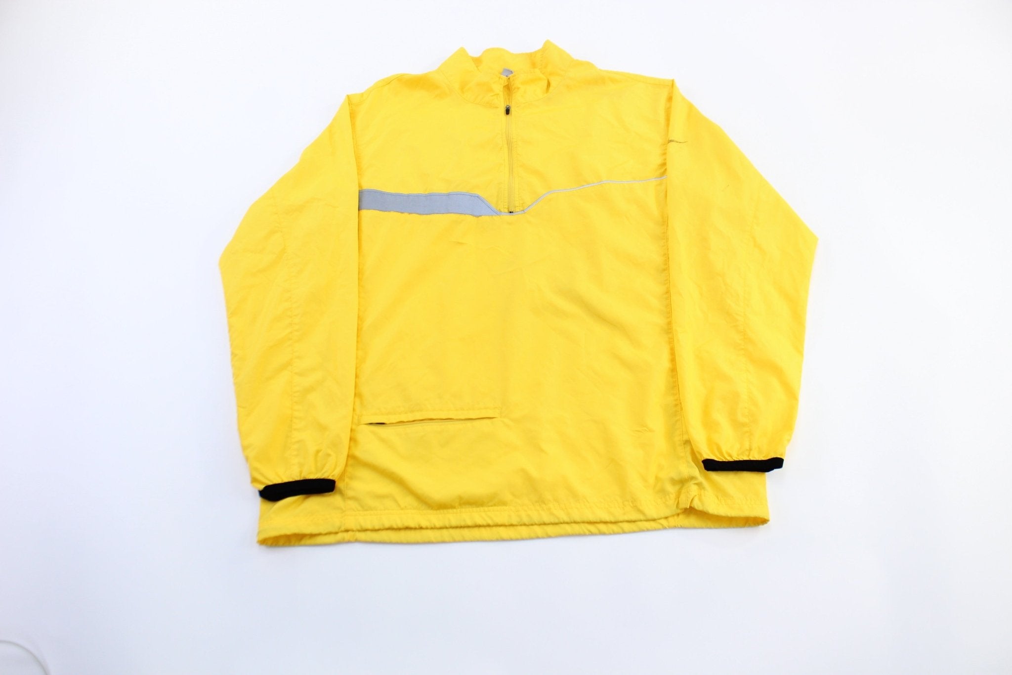 Nike Embroidered Logo Yellow Pullover Jacket - ThriftedThreads.com