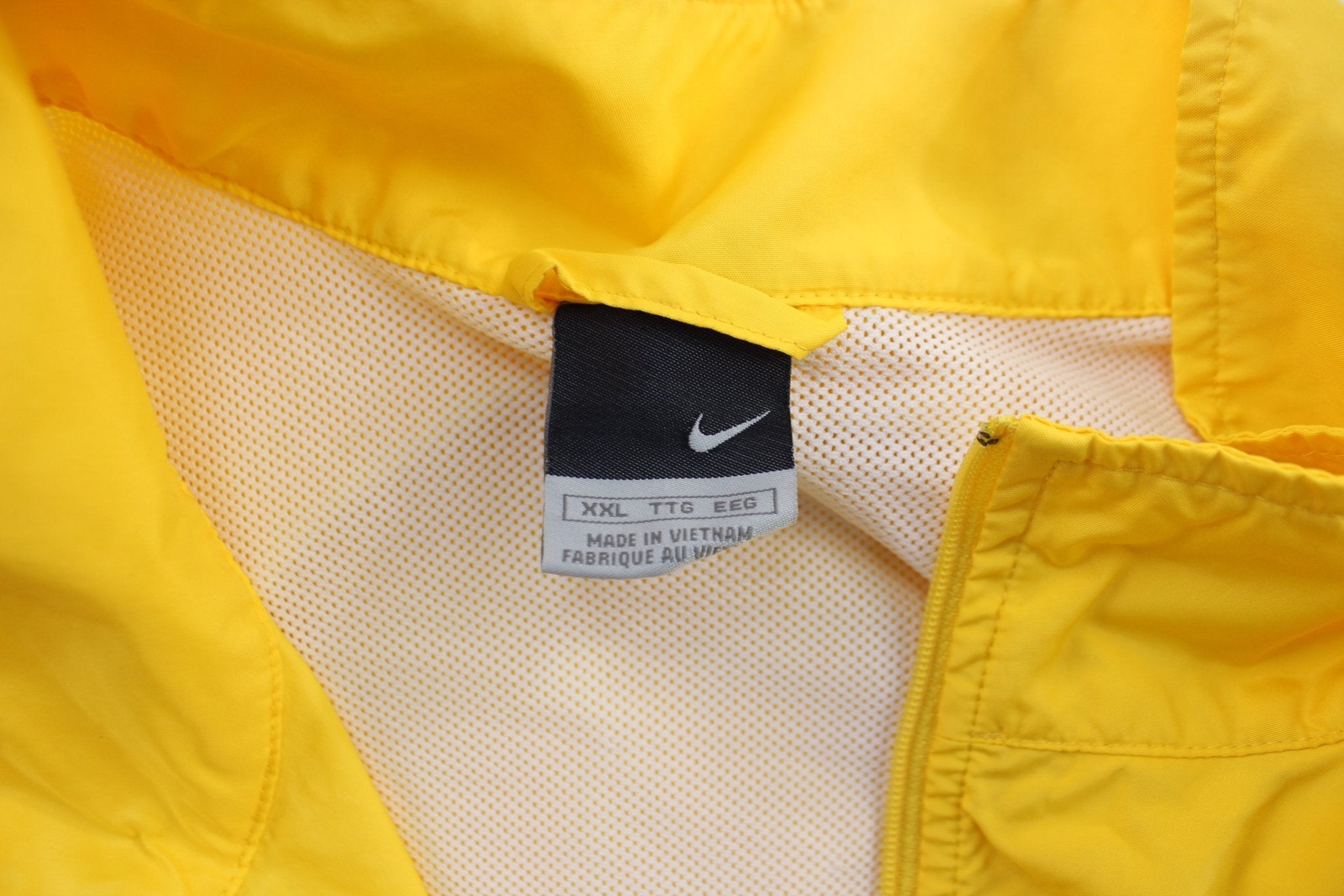Nike Embroidered Logo Yellow Pullover Jacket - ThriftedThreads.com