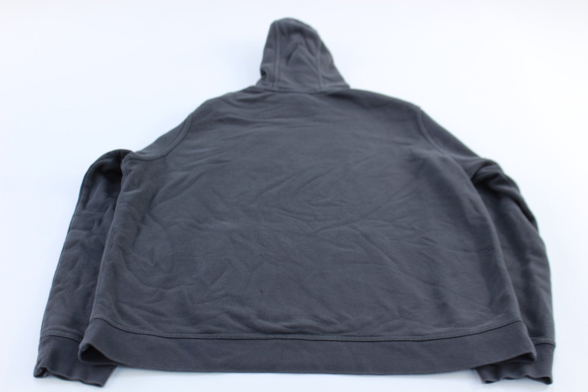 Nike Embroidered Spellout Logo Grey Pullover Hoodie - Jackets - Thrifted Threads