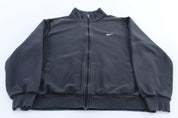 Nike Embroidered Swoosh Logo Black Zip Up Jacket - Jackets - Thrifted Threads
