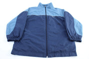 Nike Embroidered Swoosh Logo Blue Windbreaker Jacket - Jackets - Thrifted Threads