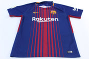 Nike Embroidered Swoosh Logo FC Barcelona 10 Mike Soccer Jersey - ThriftedThreads.com