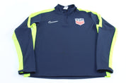 Nike Embroidered Swoosh Logo Team USA Blue & Neon Pullover - ThriftedThreads.com
