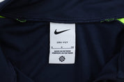 Nike Embroidered Swoosh Logo Team USA Blue & Neon Pullover - ThriftedThreads.com