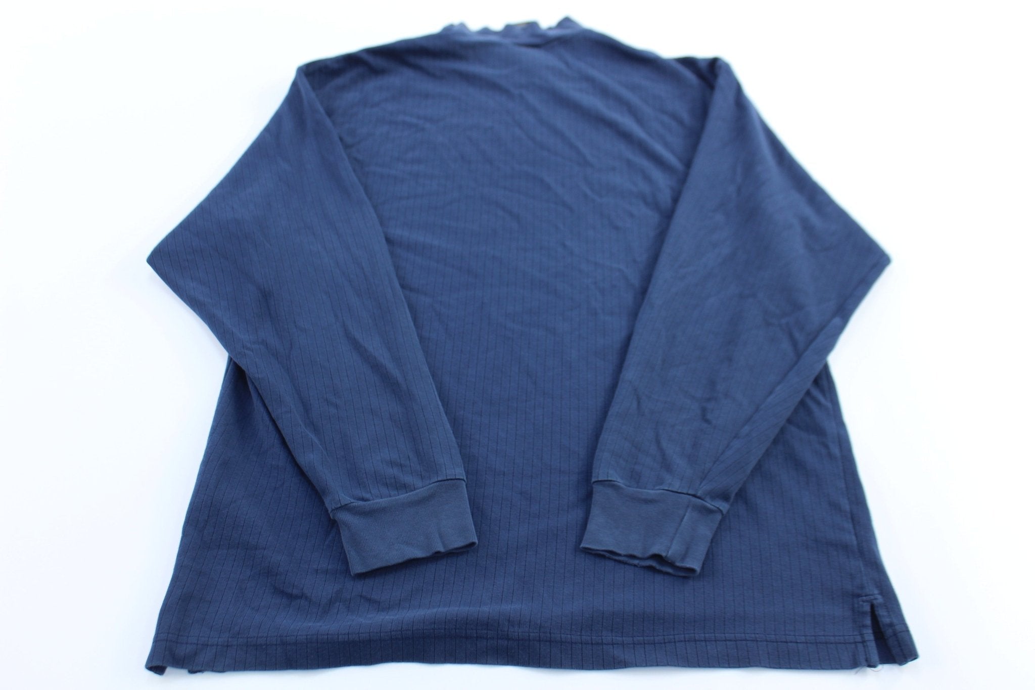 Nike Golf Embroidered Logo Blue Mock Neck LS T-Shirt - T-Shirts - Thrifted Threads