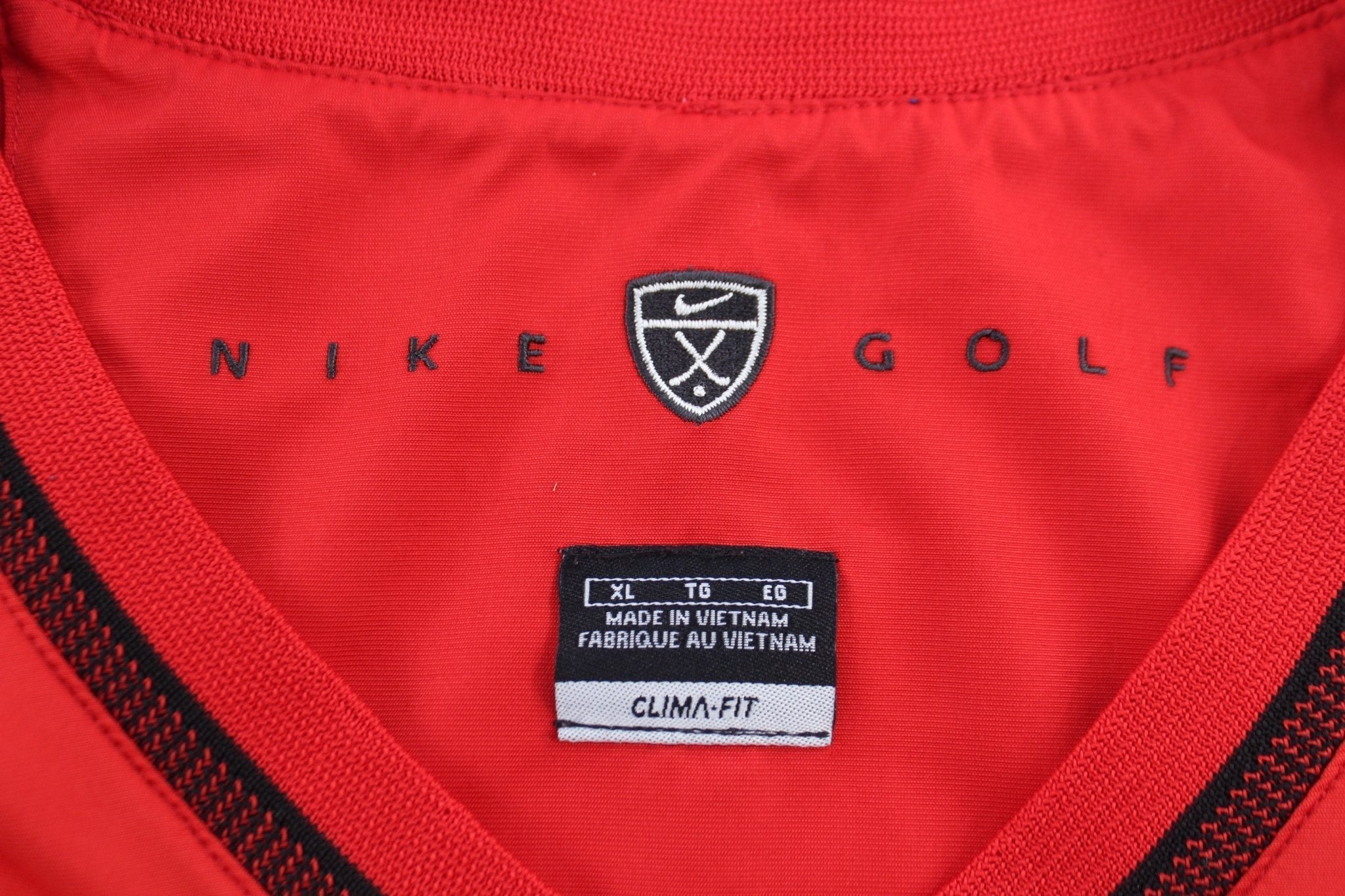 Nike Golf Embroidered Logo Red Pullover Windbreaker - Jacket - Thrifted Threads
