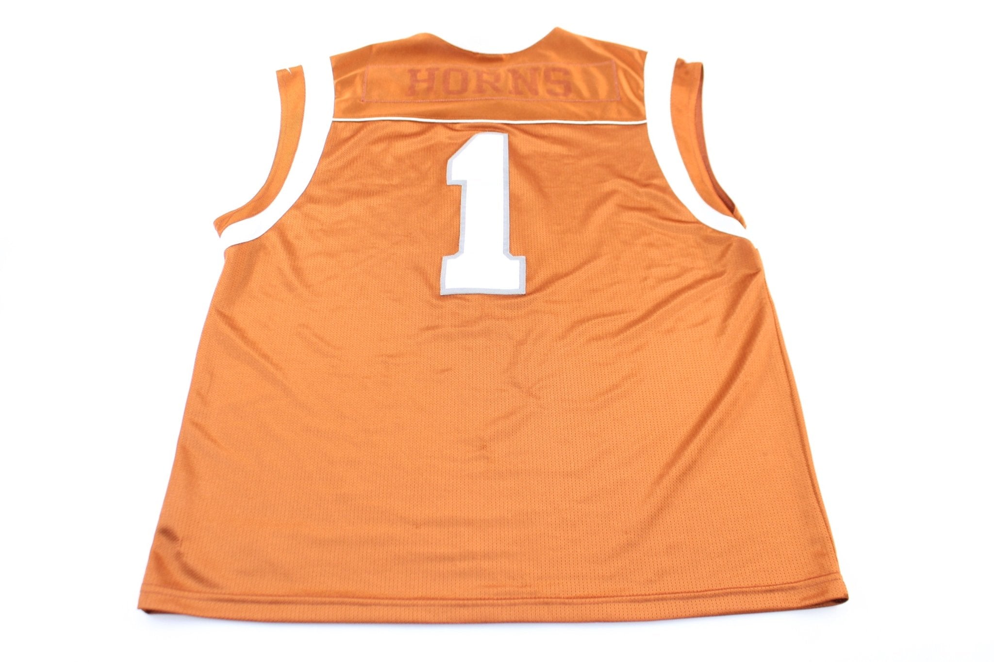 Nike Logo Texas Longhorns #1 Basketball Jersey - ThriftedThreads.com