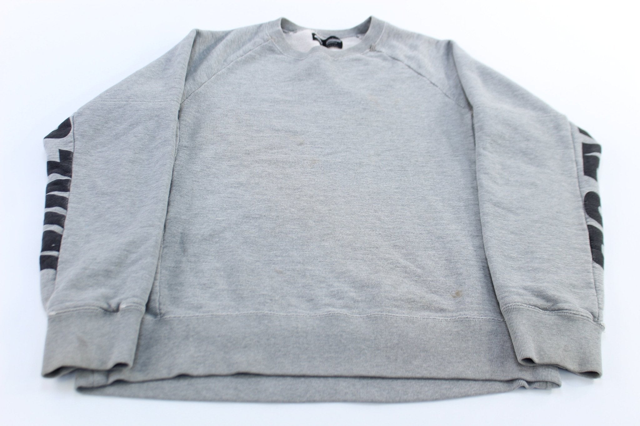 Nike SB Logo Grey Spellout Sweatshirt - ThriftedThreads.com