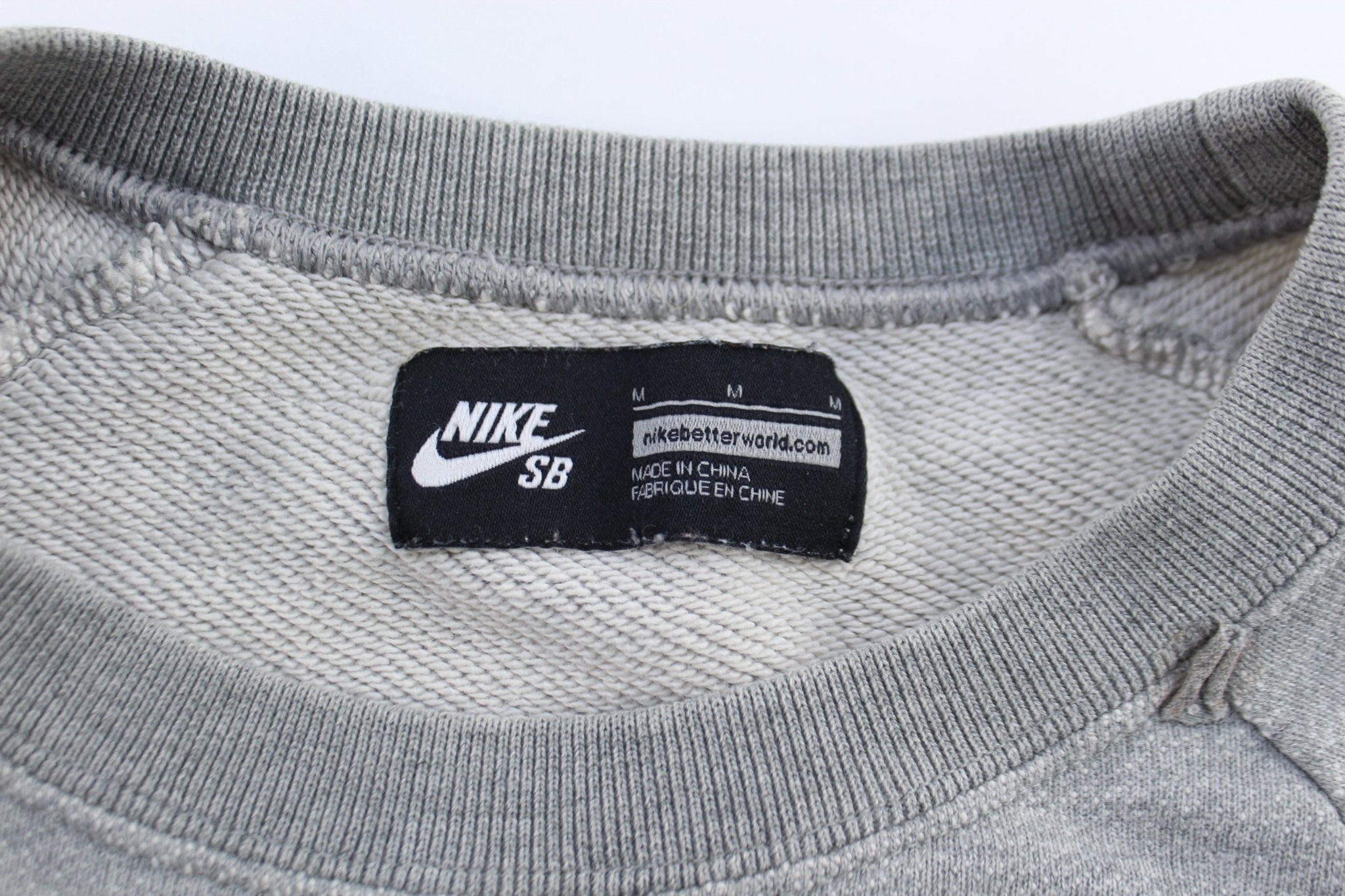 Nike SB Logo Grey Spellout Sweatshirt - ThriftedThreads.com