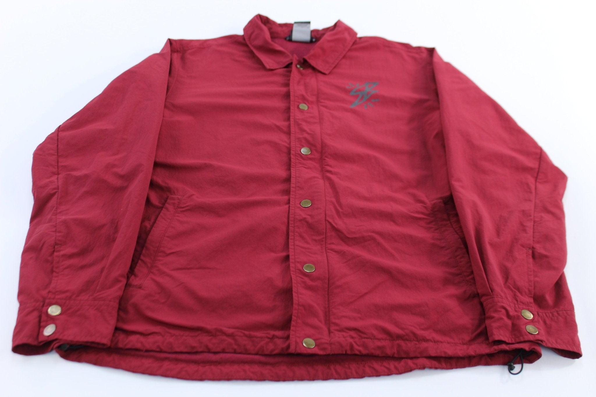 Nike SB Logo Maroon Windbreaker Jacket - ThriftedThreads.com