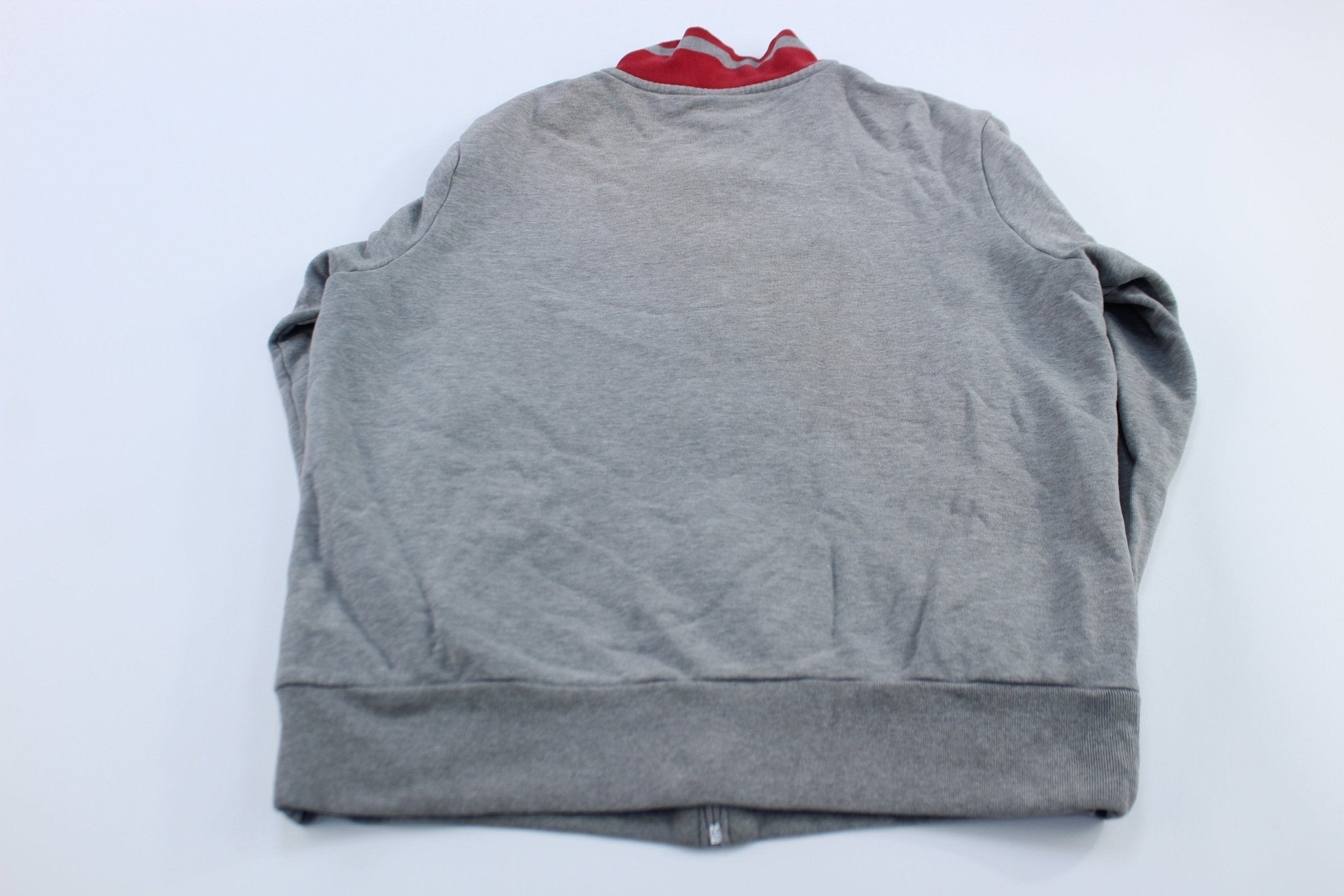 Nike Sportwear Embroidered Logo Red & Grey Track Jacket - Jackets - Thrifted Threads