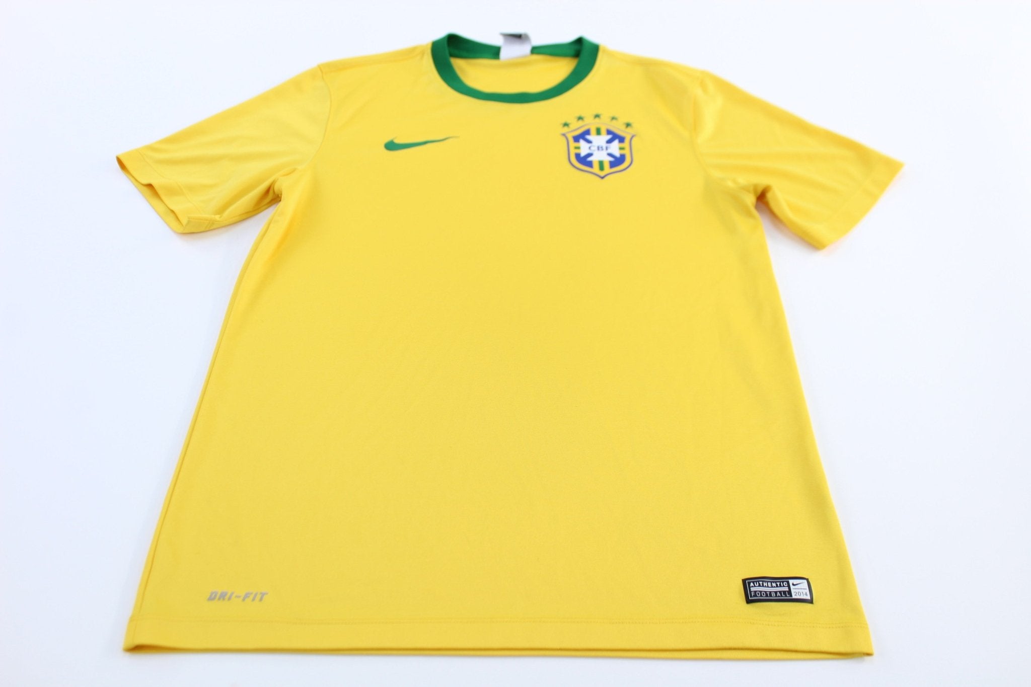 Nike Swoosh Logo Brazil Dri - Fit Soccer Jersey - ThriftedThreads.com