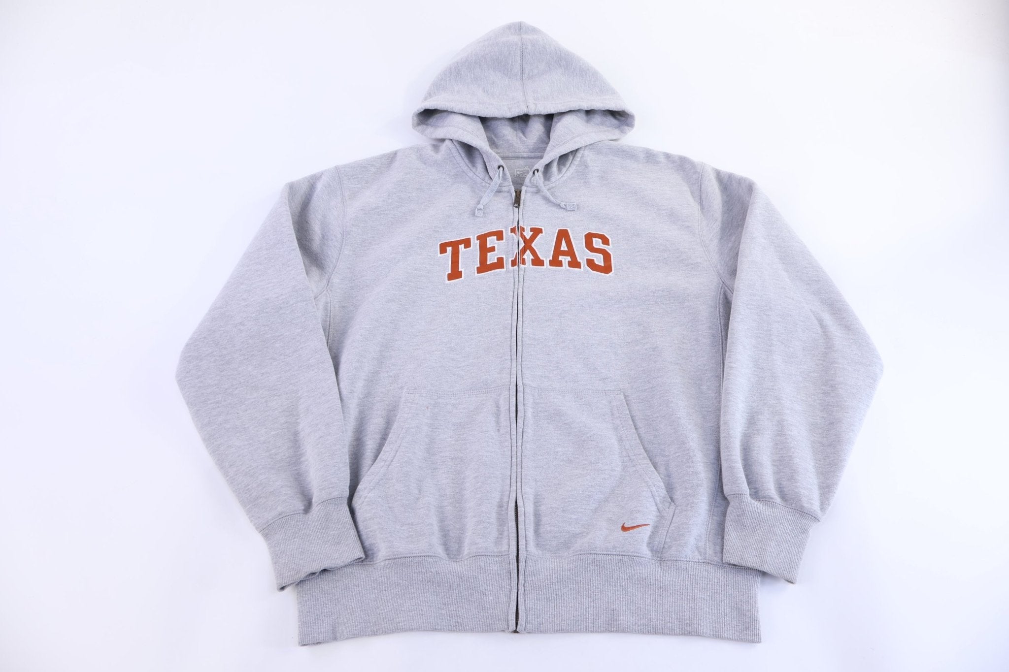 Nike University of Texas Grey Full Zip Hoodie - Jacket - Thrifted Threads