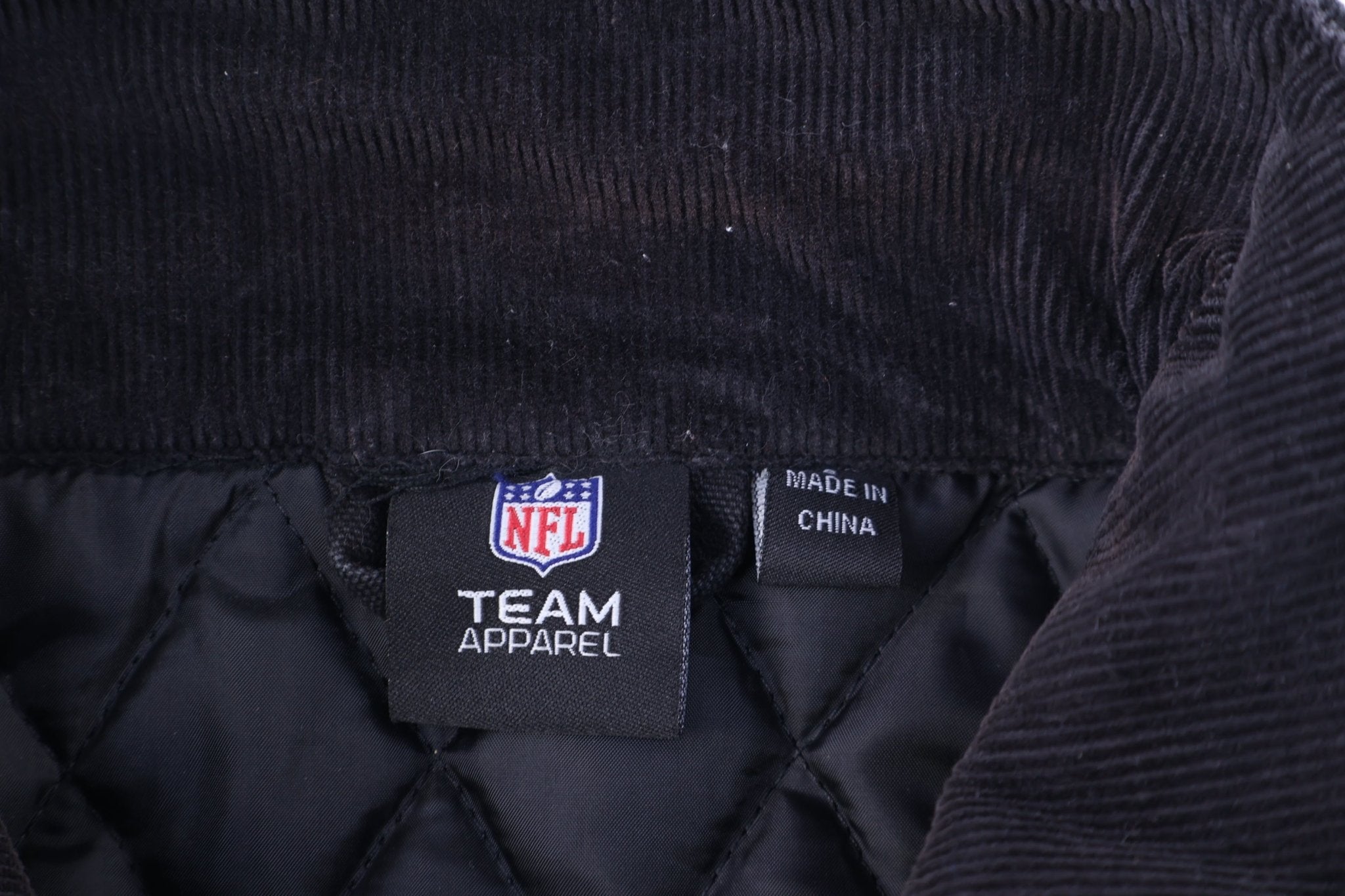 North Carolina Panthers Embroidered Black Zip Up Jacket - Jacket - Thrifted Threads