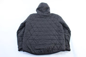 Oakley Black Quilted Hooded Zip Up Jacket - ThriftedThreads.com