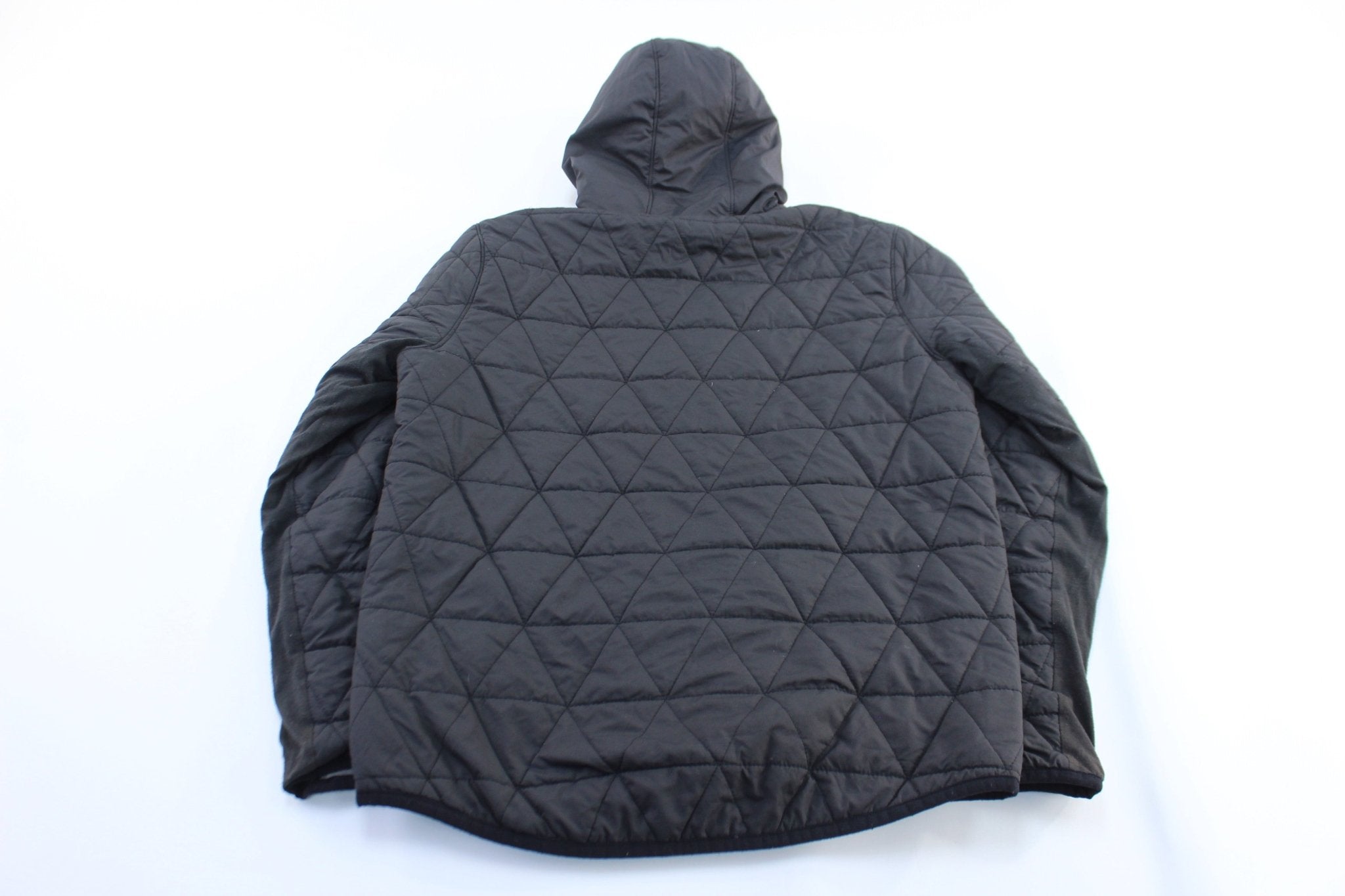 Oakley Black Quilted Hooded Zip Up Jacket - ThriftedThreads.com