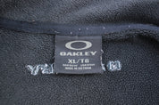 Oakley Embroidered Logo Black Fleece Zip Up Jacket - Jackets - Thrifted Threads