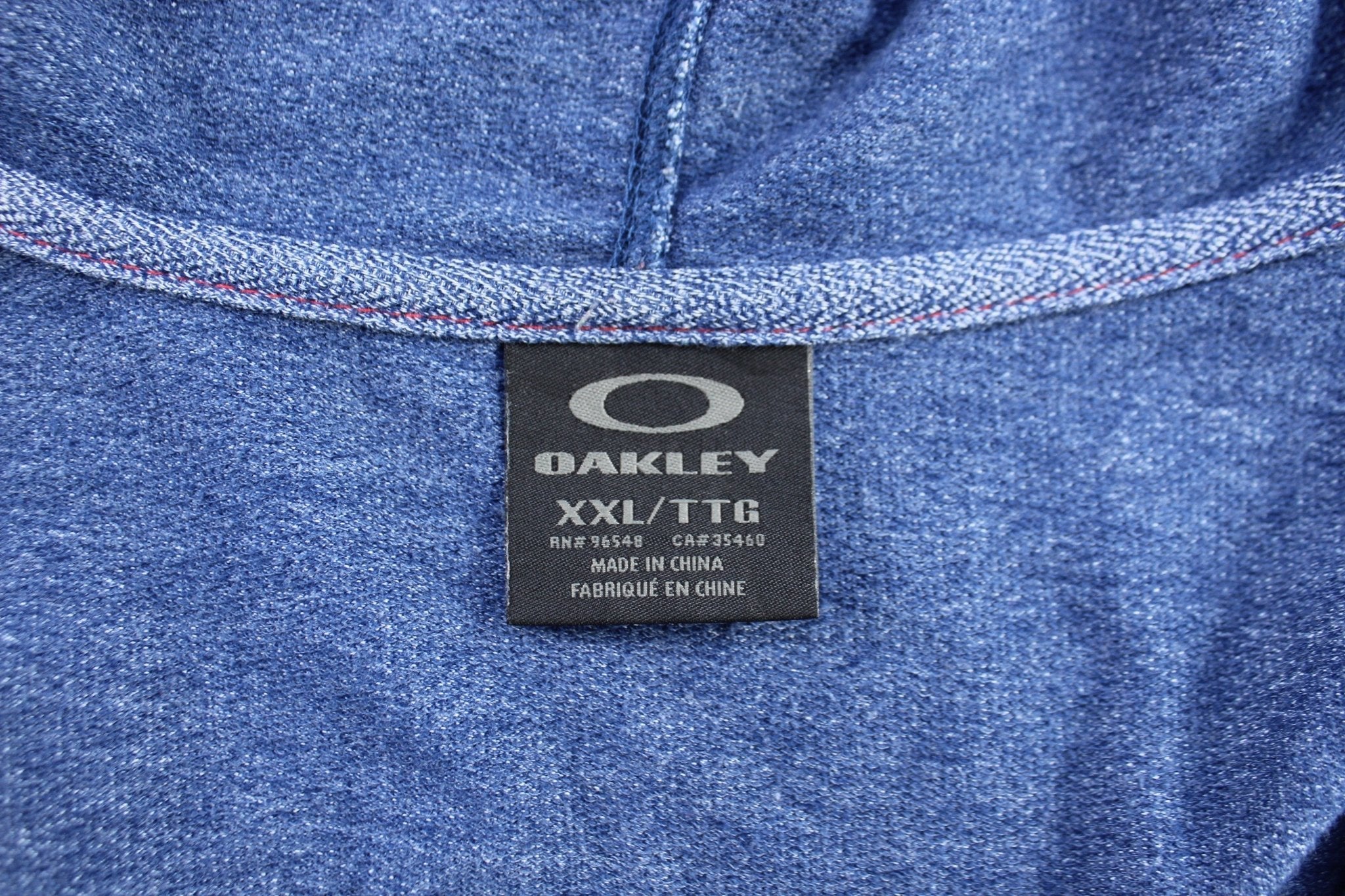 Oakley Embroidered Logo Blue Zip Up Hoodie - Jackets - Thrifted Threads