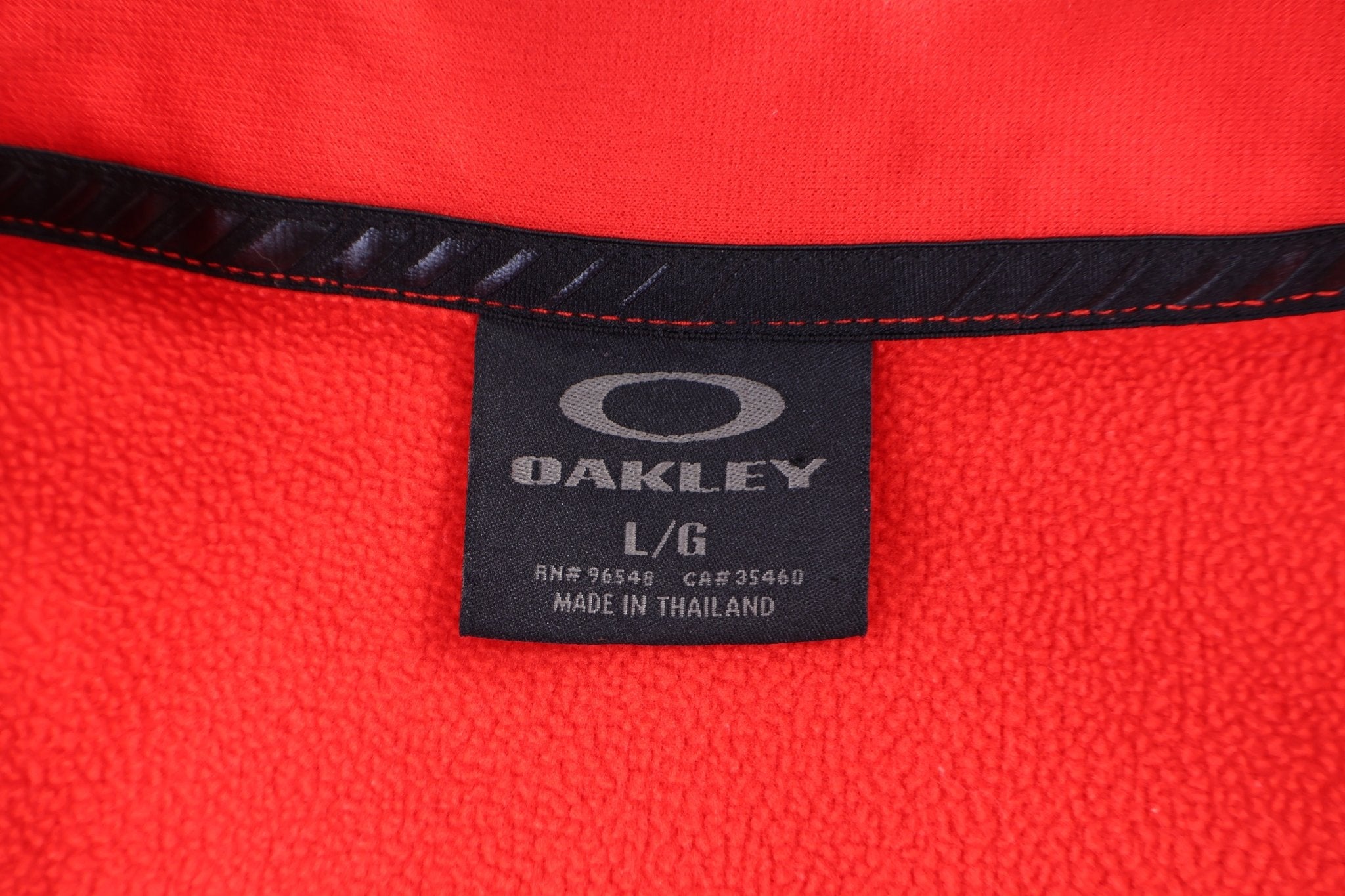 Oakley Embroidered Logo Red Quarter Zip Sweater - Sweater - Thrifted Threads