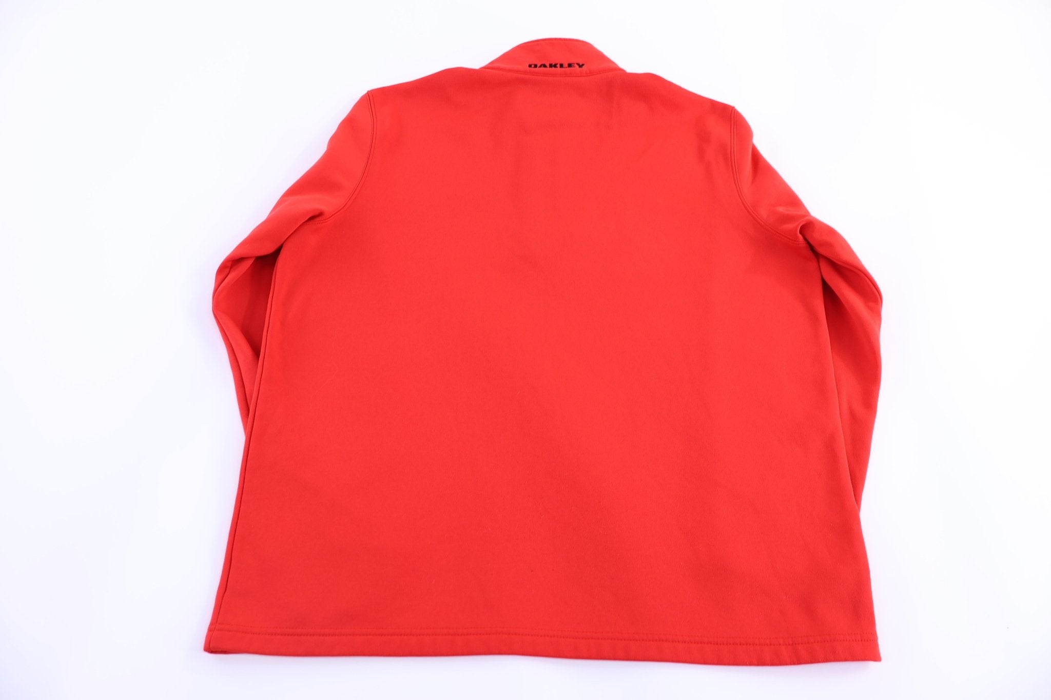 Oakley Embroidered Logo Red Quarter Zip Sweater - Sweater - Thrifted Threads