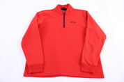 Oakley Embroidered Logo Red Quarter Zip Sweater - Sweater - Thrifted Threads