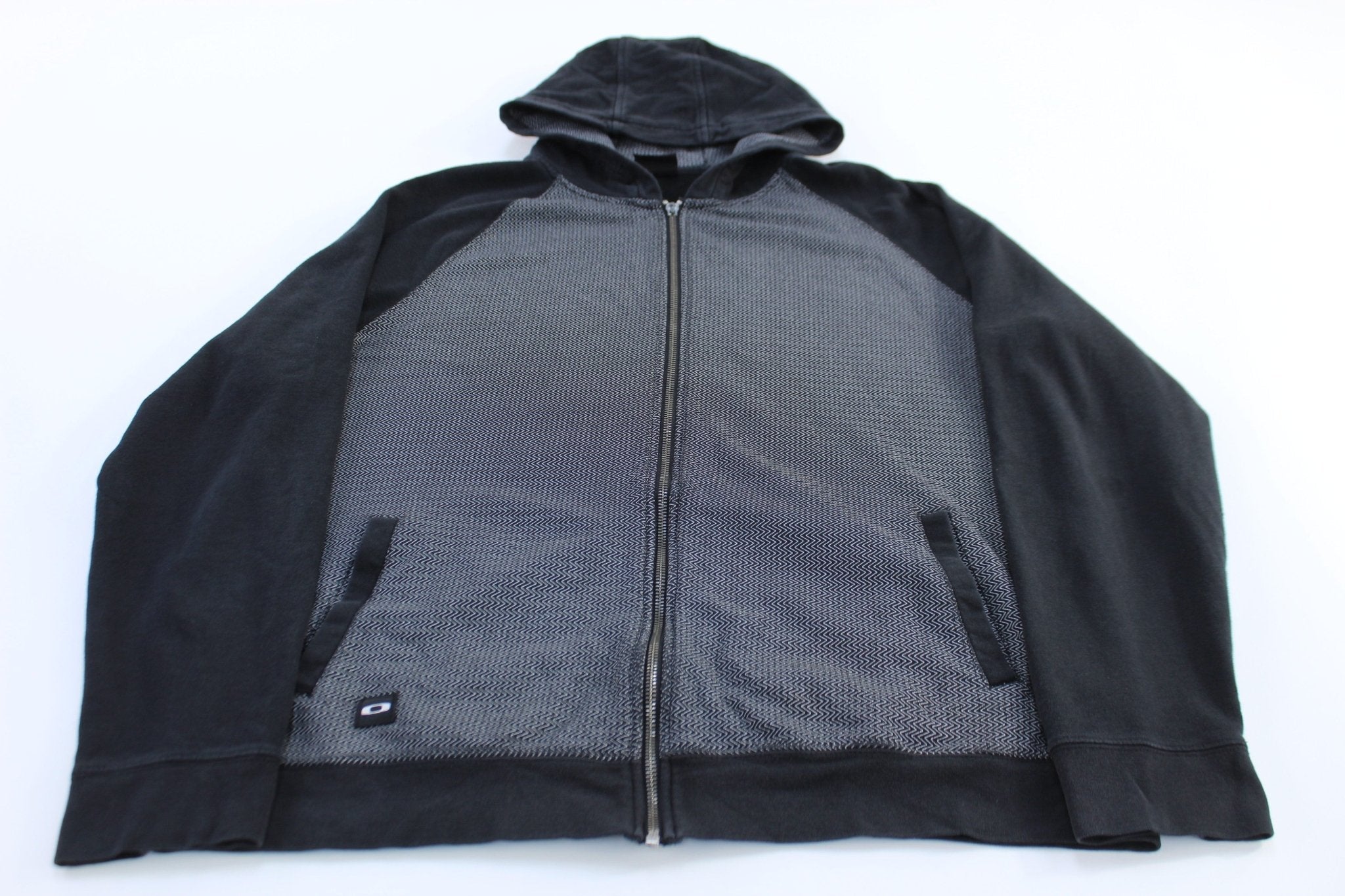 Oakley Grey & Black Full Zip Hoodie - Jackets - Thrifted Threads