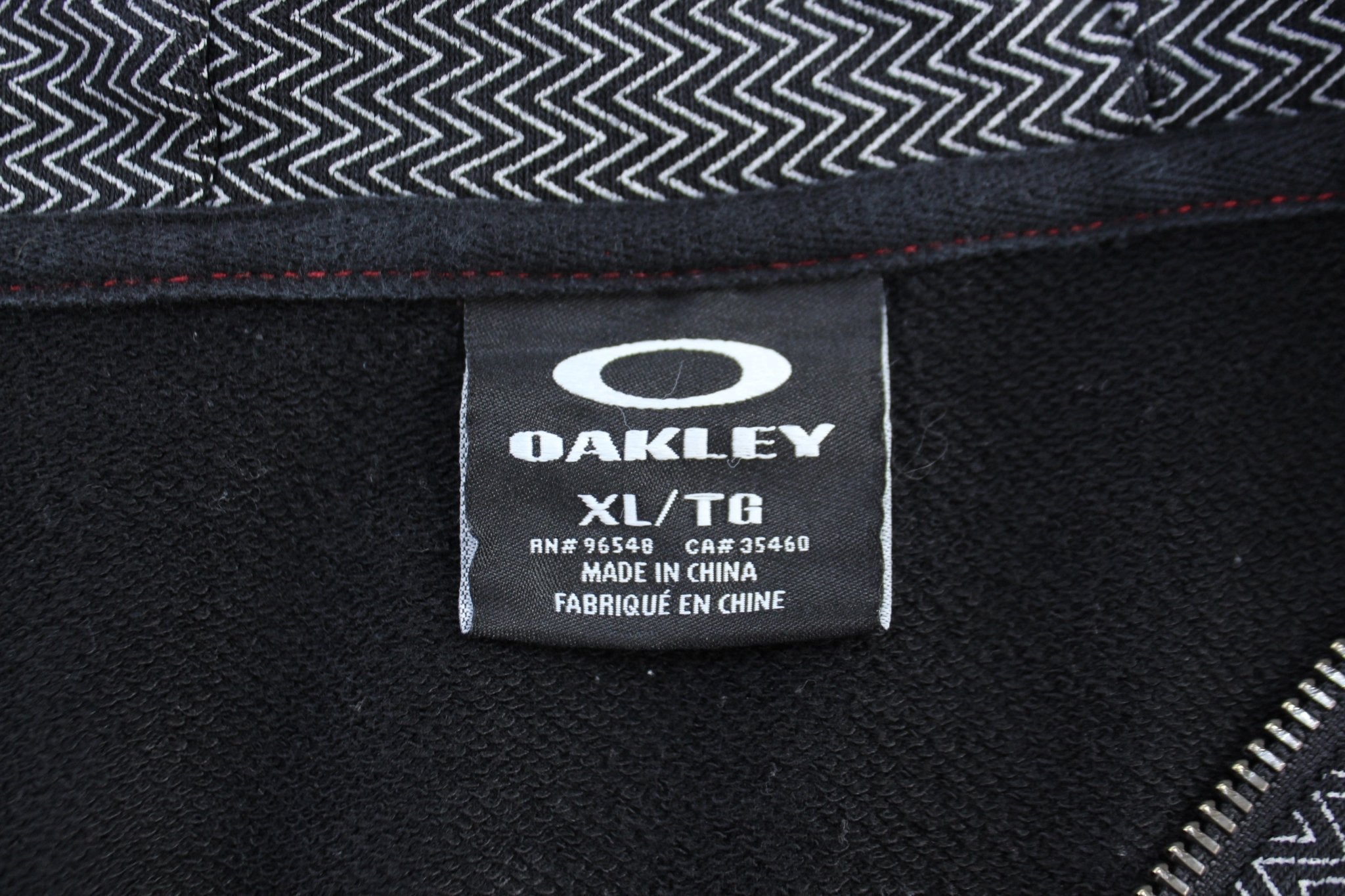 Oakley Grey & Black Full Zip Hoodie - Jackets - Thrifted Threads