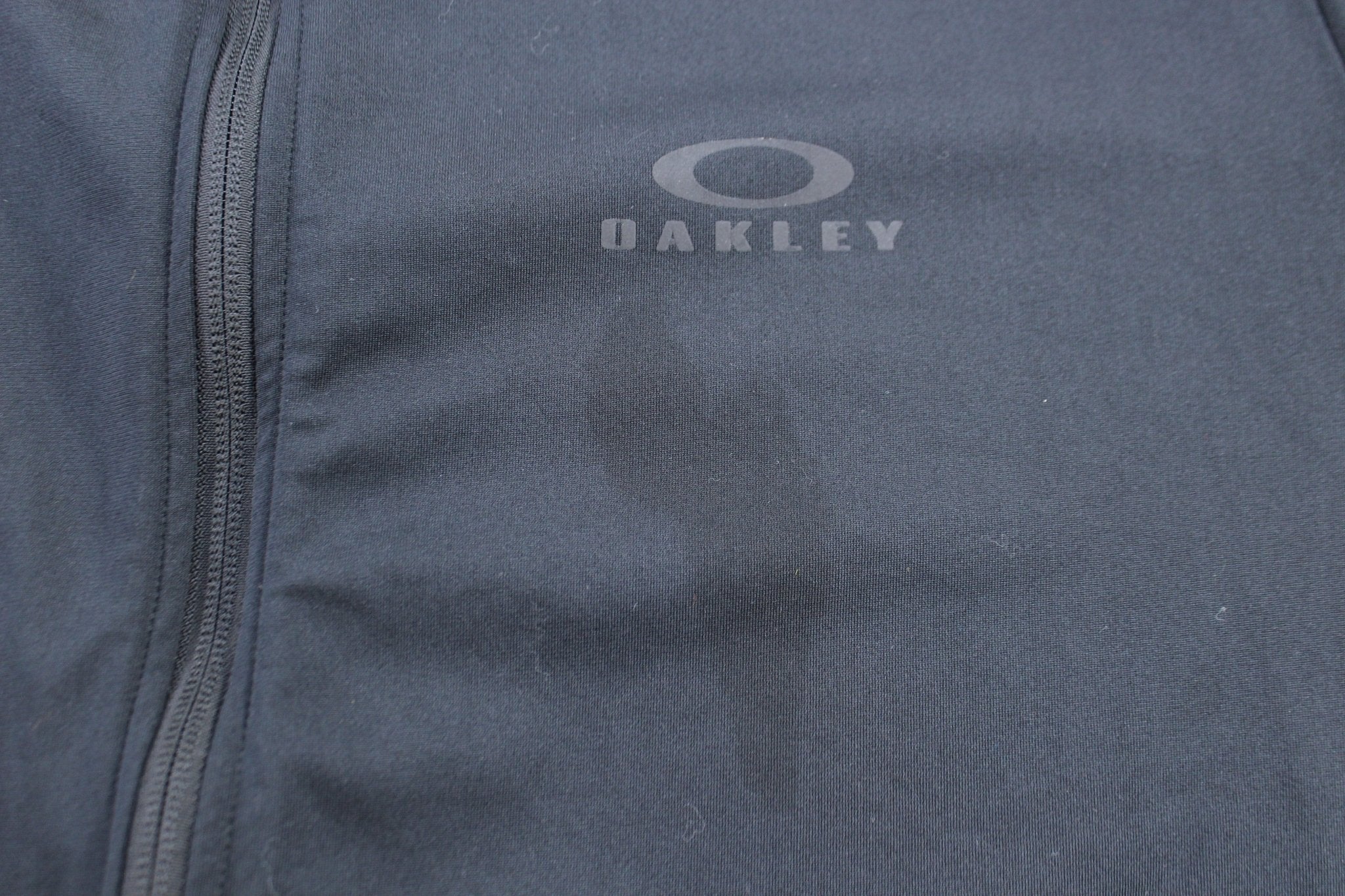 Oakley Logo Black Active Full Zip Hoodie - ThriftedThreads.com