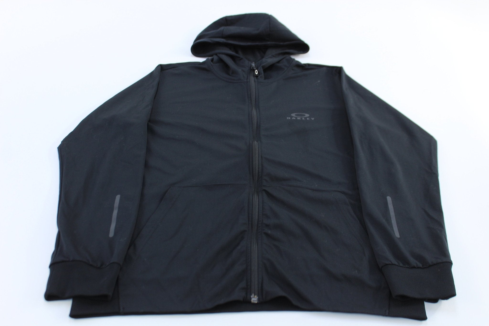 Oakley Logo Black Active Full Zip Hoodie - Jackets - Thrifted Threads