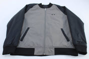 Oakley Logo Embroidered Black & Grey Full Zip Jacket - Jacket - Thrifted Threads