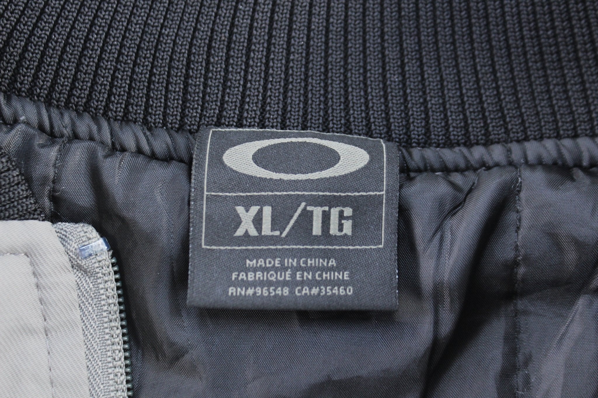 Oakley Logo Embroidered Black & Grey Full Zip Jacket - Jacket - Thrifted Threads