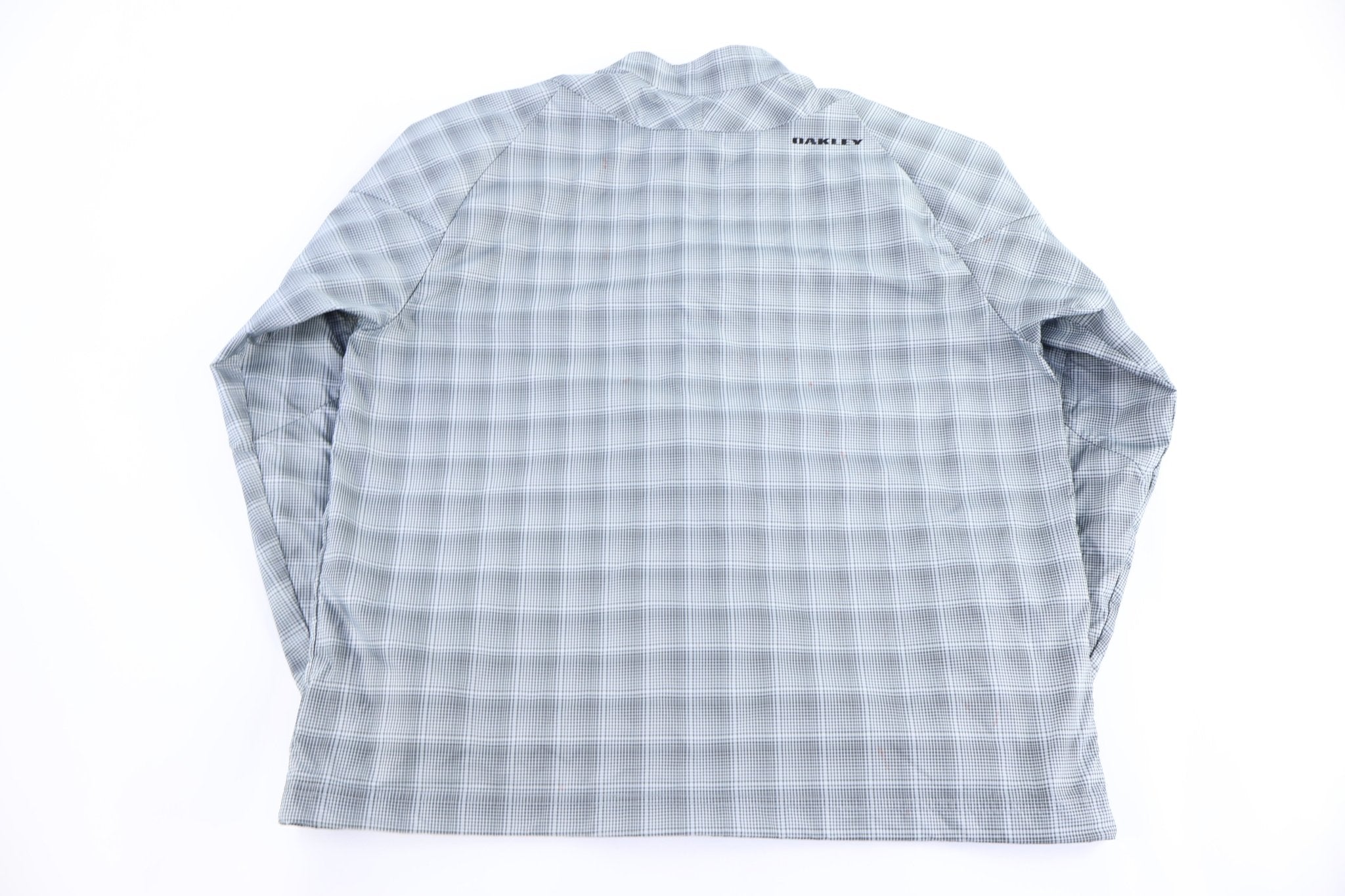 Oakley Logo Graphic Plaid Full Zip Jacket - Jacket - Thrifted Threads