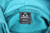 Oakley Logo Hang Loose Teal Pullover Hoodie - Jackets - Thrifted Threads