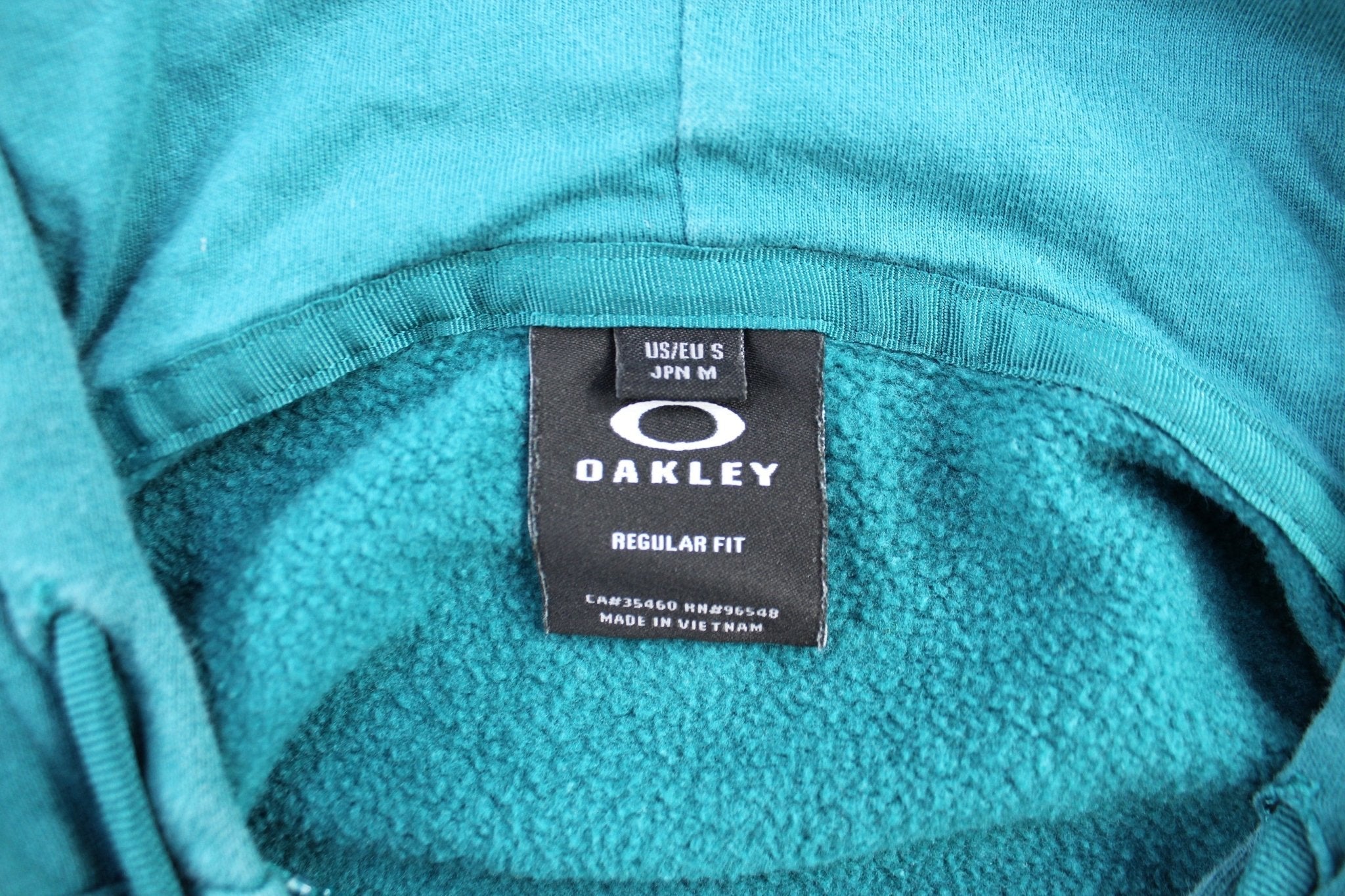 Oakley Logo Hang Loose Teal Pullover Hoodie - Jackets - Thrifted Threads