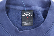 Oakley Logo Regular Fit Blue Pullover Sweatshirt - ThriftedThreads.com