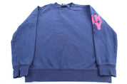 Oakley Logo Regular Fit Blue Pullover Sweatshirt - ThriftedThreads.com