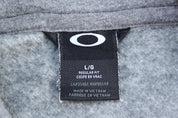 Oakley Spellout Logo Grey Pullover Hoodie - ThriftedThreads.com