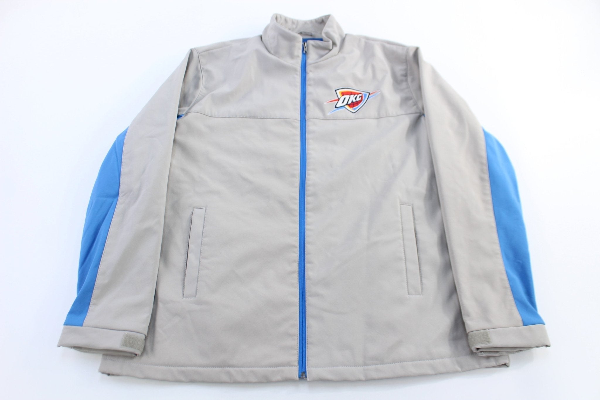 Oklahoma City Thunder Basketball Full Zip Jacket - Jacket - Thrifted Threads