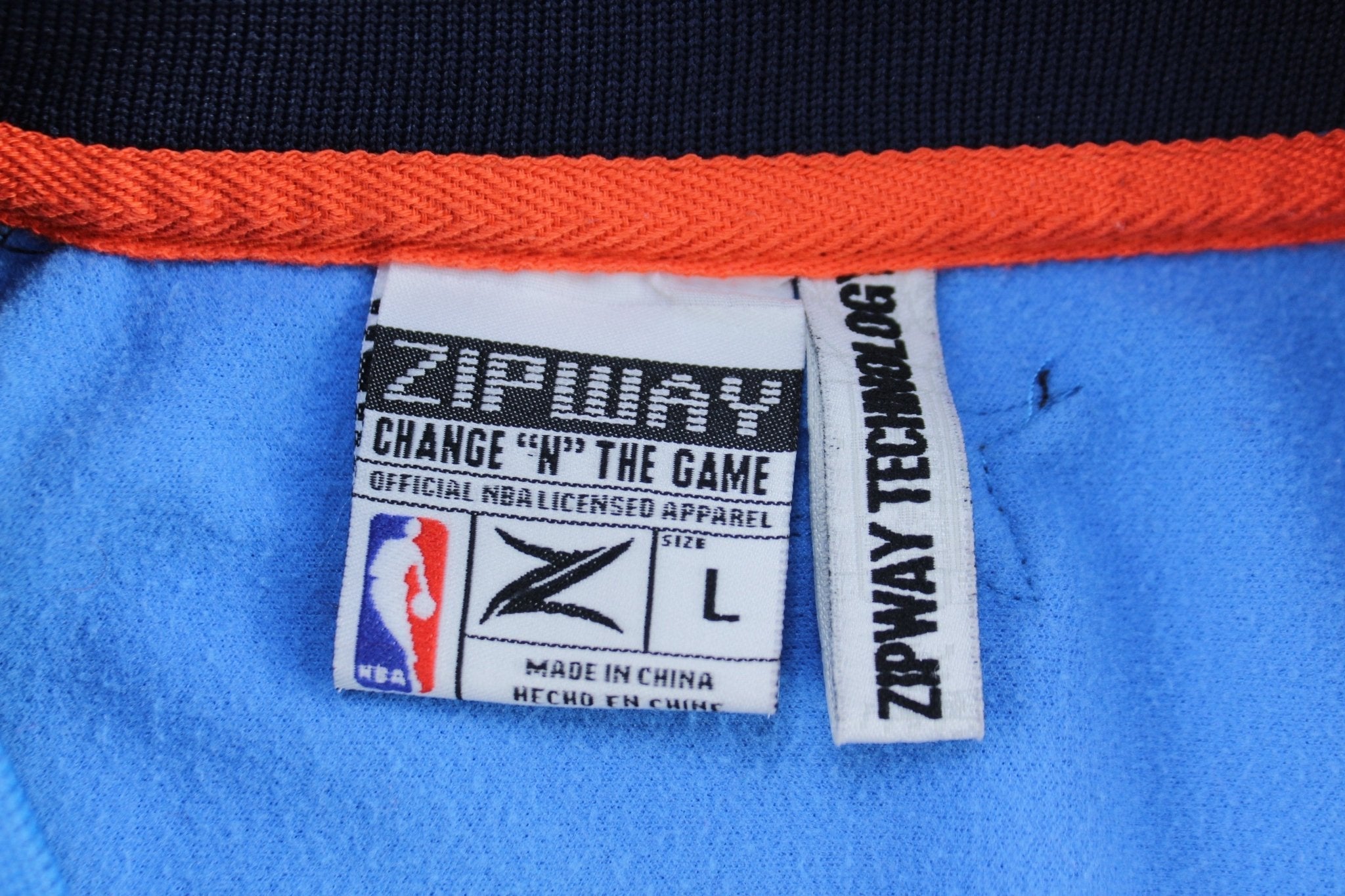 Oklahoma City Thunder Basketball Zipway Jacket - Jackets - Thrifted Threads