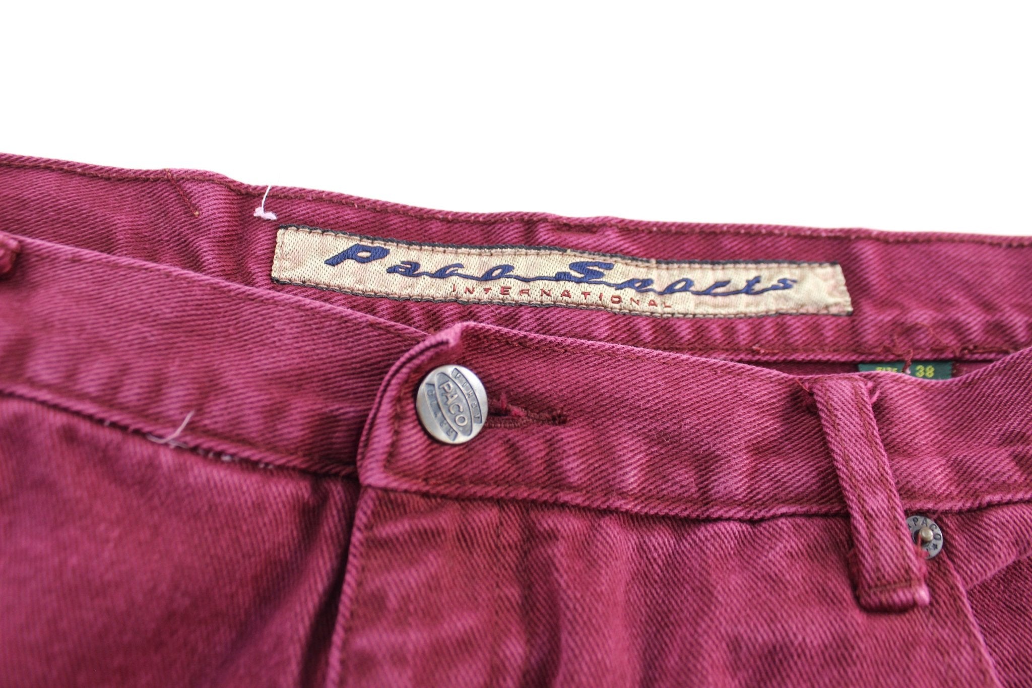 Paco Sports Burgundy Wash Denim Shorts - Pants/Shorts - Thrifted Threads