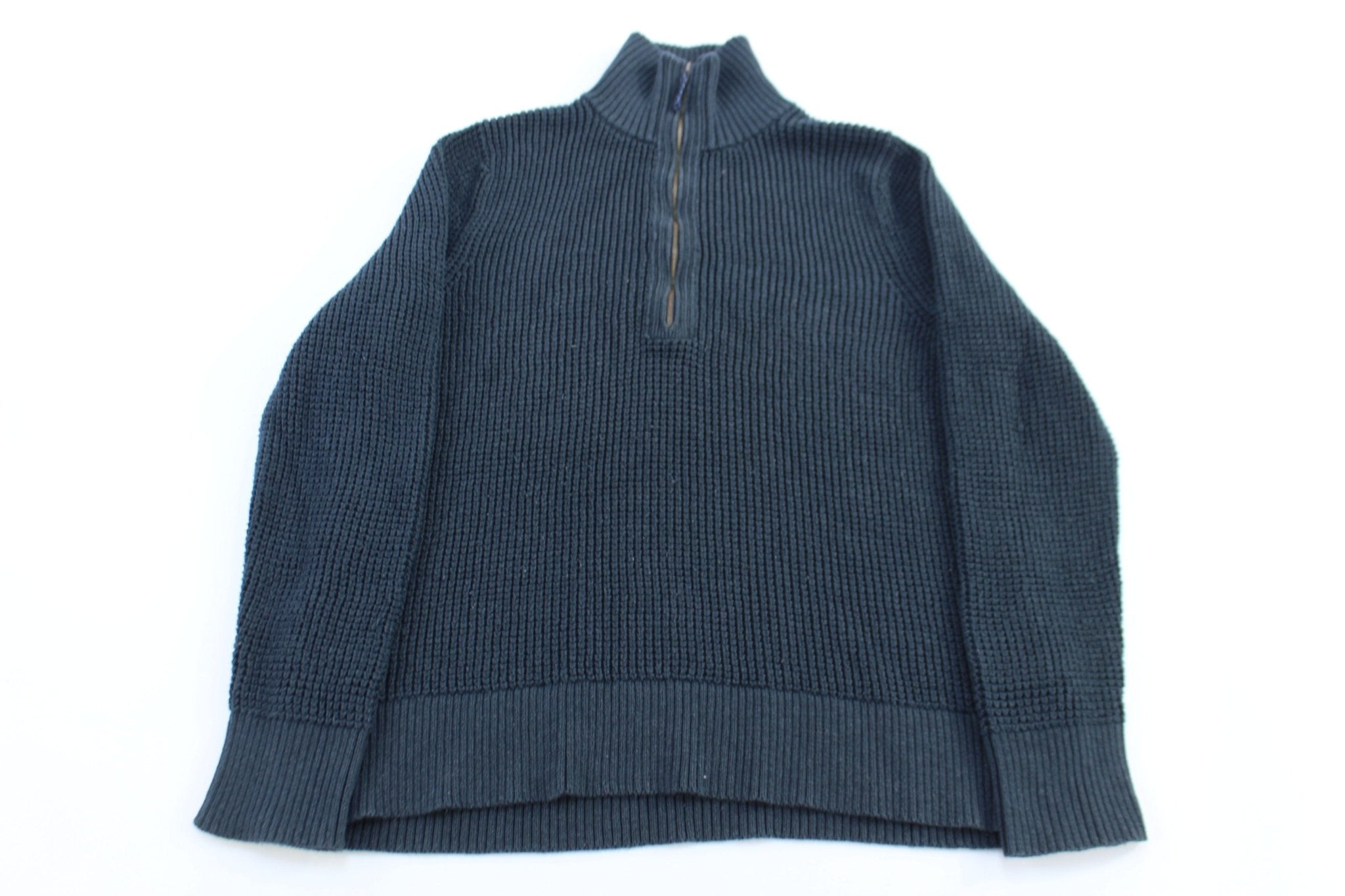 Patagonia Blue Quarter Zip Knit Sweater - ThriftedThreads.com