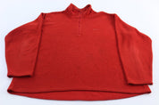Patagonia Capilene Red/Orange Half Zip Fleece Pullover - ThriftedThreads.com