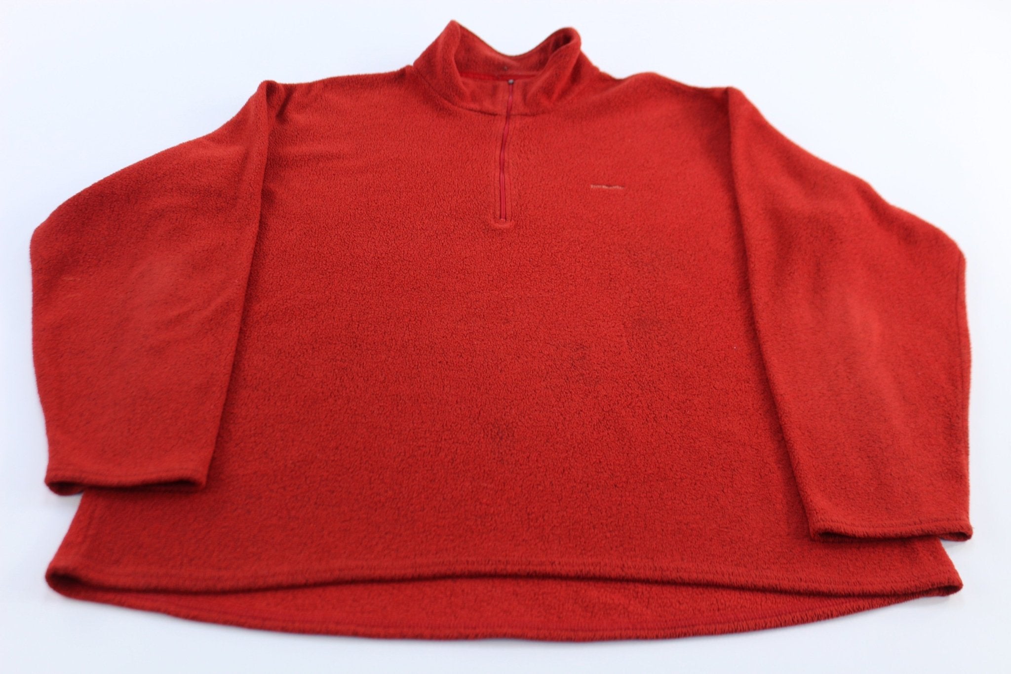 Patagonia Capilene Red/Orange Half Zip Fleece Pullover - ThriftedThreads.com