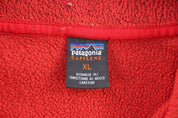 Patagonia Capilene Red/Orange Half Zip Fleece Pullover - ThriftedThreads.com