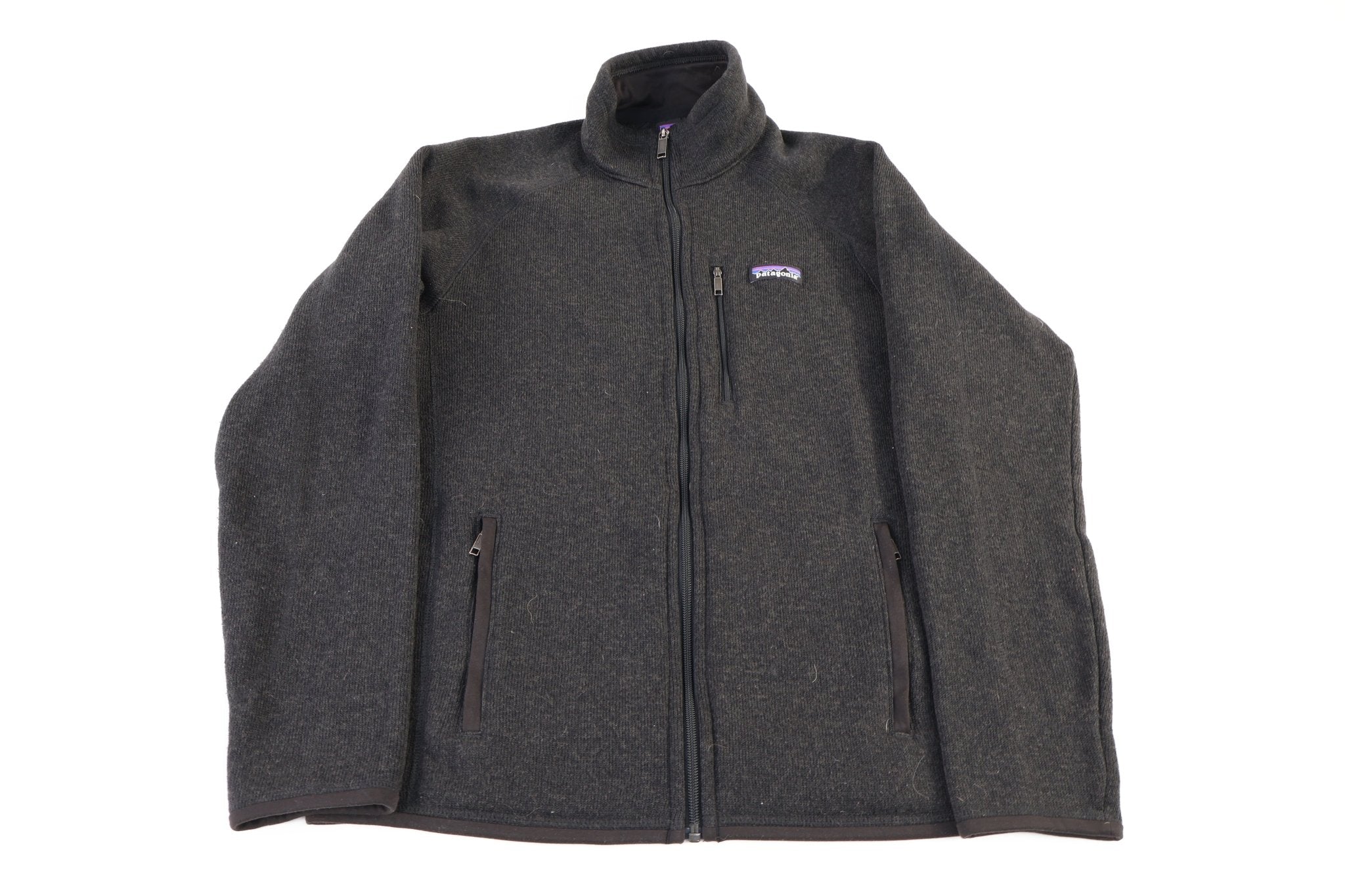 Patagonia Logo Patch Black Full Zip Jacket - Jacket - Thrifted Threads