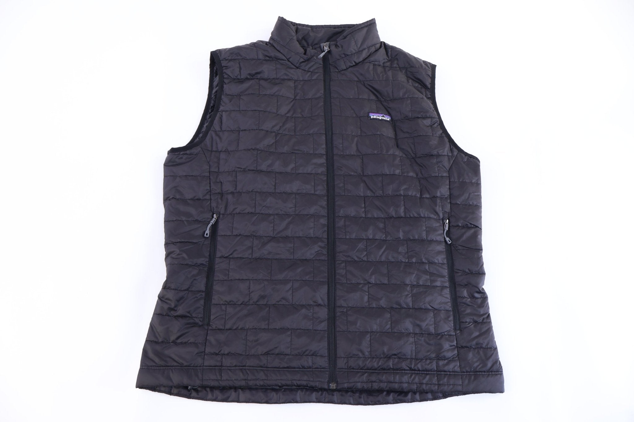 Patagonia Logo Patch Black Full Zip Vest - Vest - Thrifted Threads
