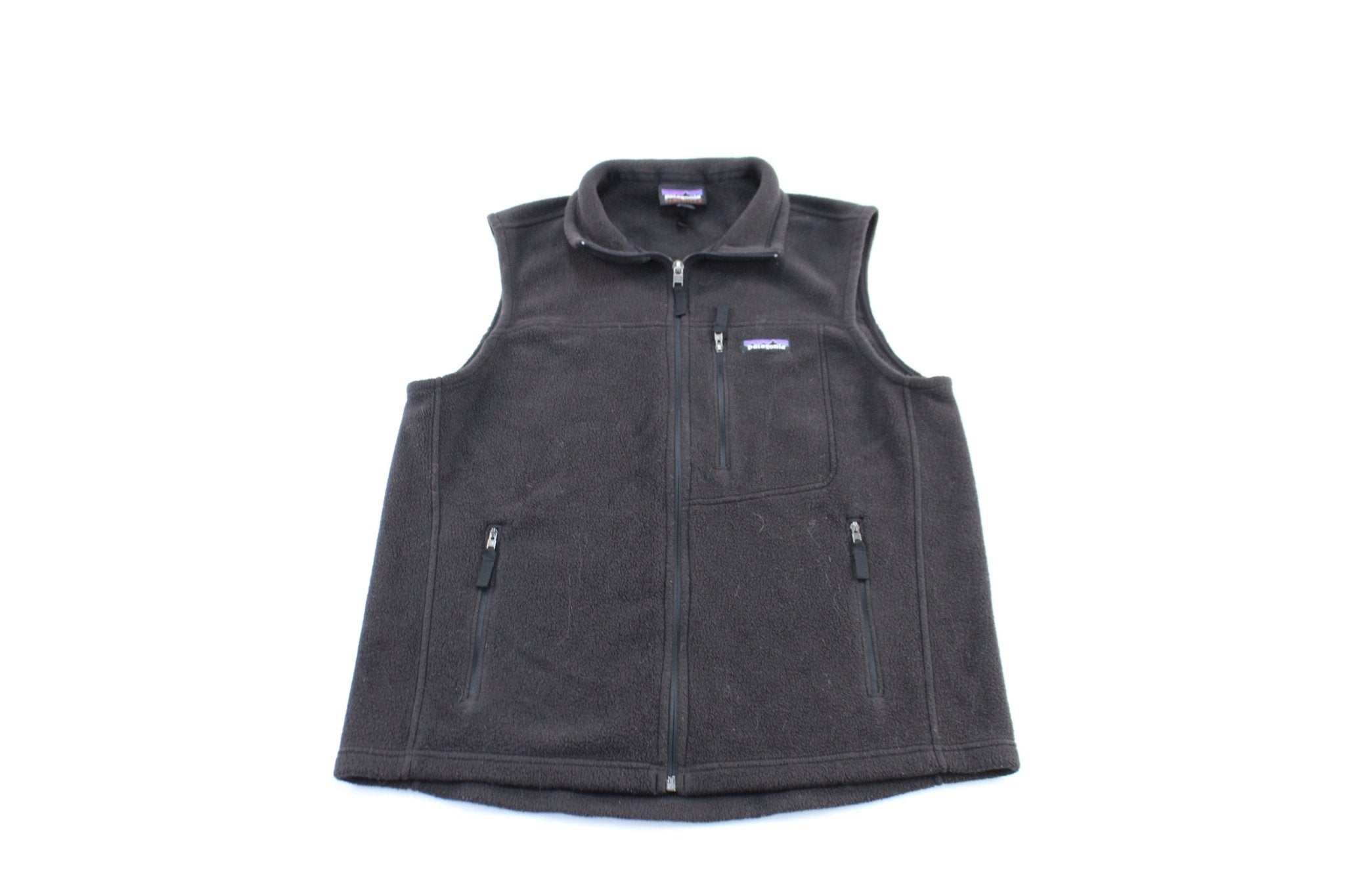 Patagonia Logo Patch Black Zip Up Vest - Jacket - Thrifted Threads